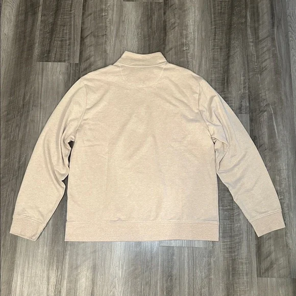 Amazon Essentials Light Beige Quarter Zip Mock Pullover Sweater - XL - Picture 3 of 7